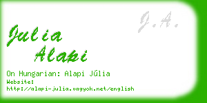 julia alapi business card